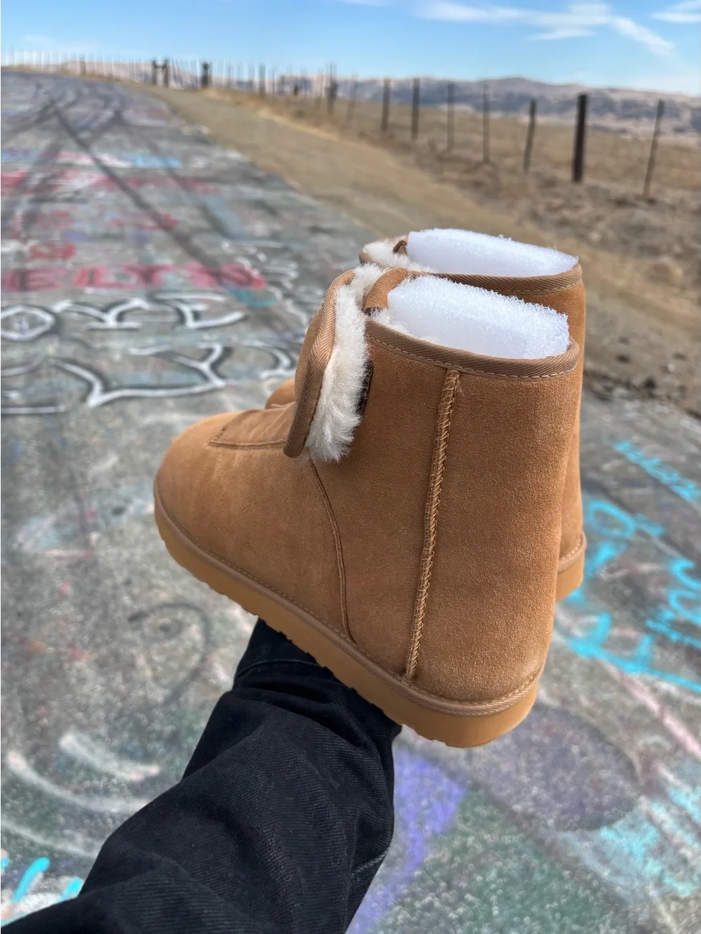 Tommy Jack Oddo Verdier ODDO-1 Sheepskin/Leather/Wool Chestnut Tan Ankle Boots